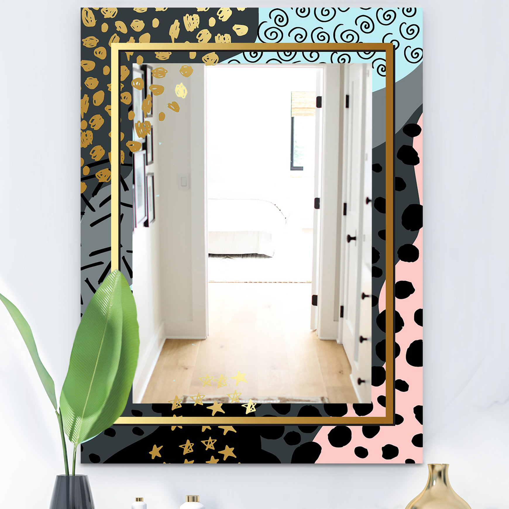 East Urban Home Playful Glam Bathroom / Vanity Mirror Wayfair