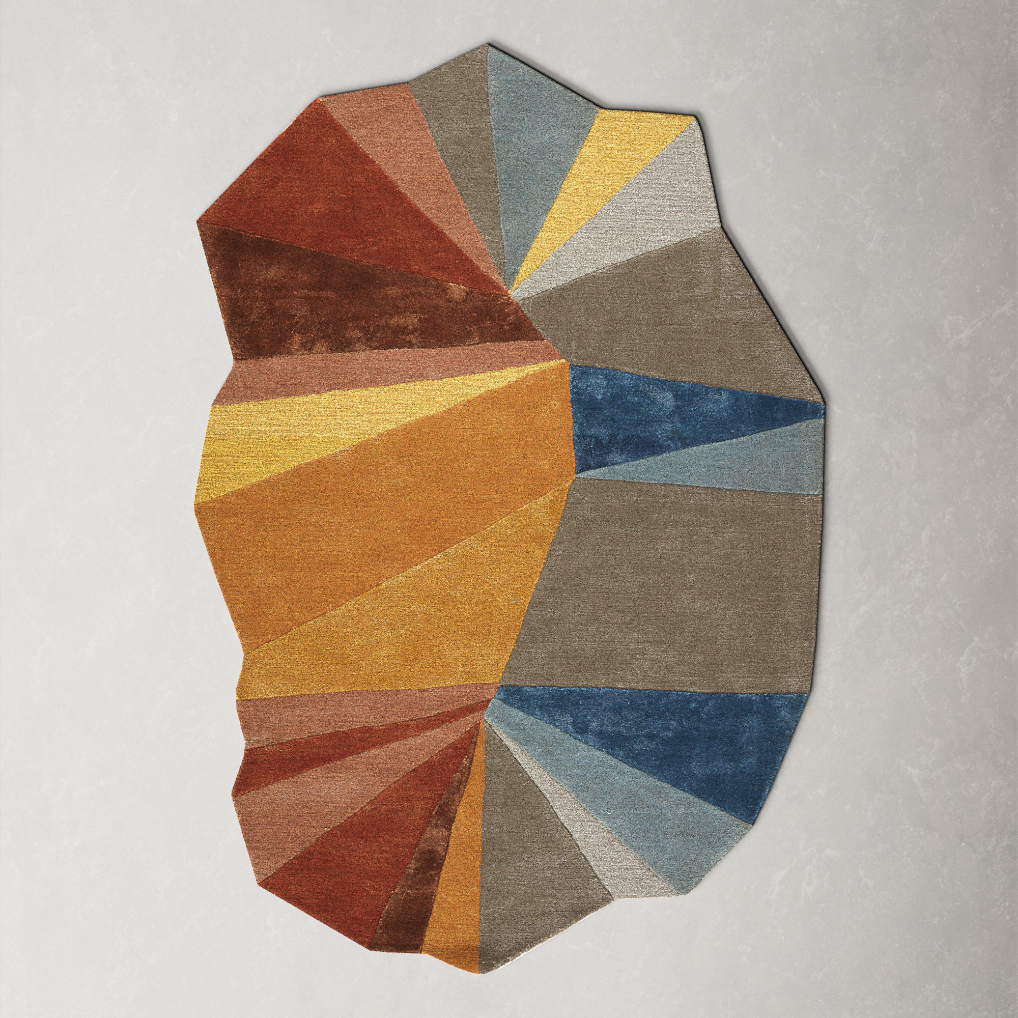 AllModern Stanford Handmade Yellow/Gray/Blue Rug Wayfair