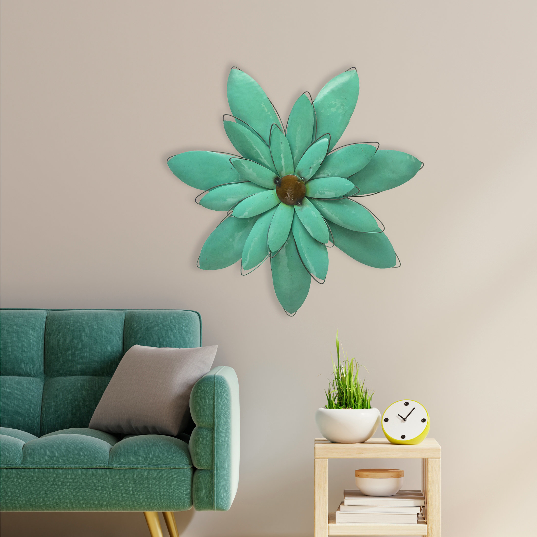 Winston Porter Hanging Turquoise Flower Wall Décor Wayfair