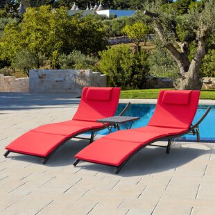 raminez sun lounger set with cushion and table