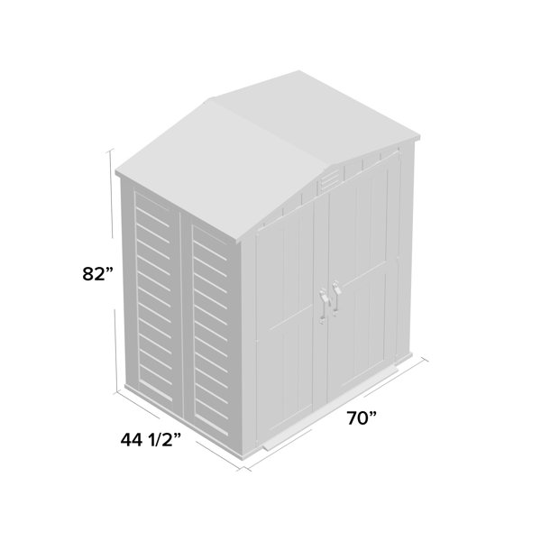Factor 6 x 3 FT Strong Storage Shed Made Of Extremely Durable Resin And Reinforced with Steel