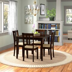 Details about   5Pcs Dining Table Set Kitchen Table and Chairs Vintage For Home Dining Room US 