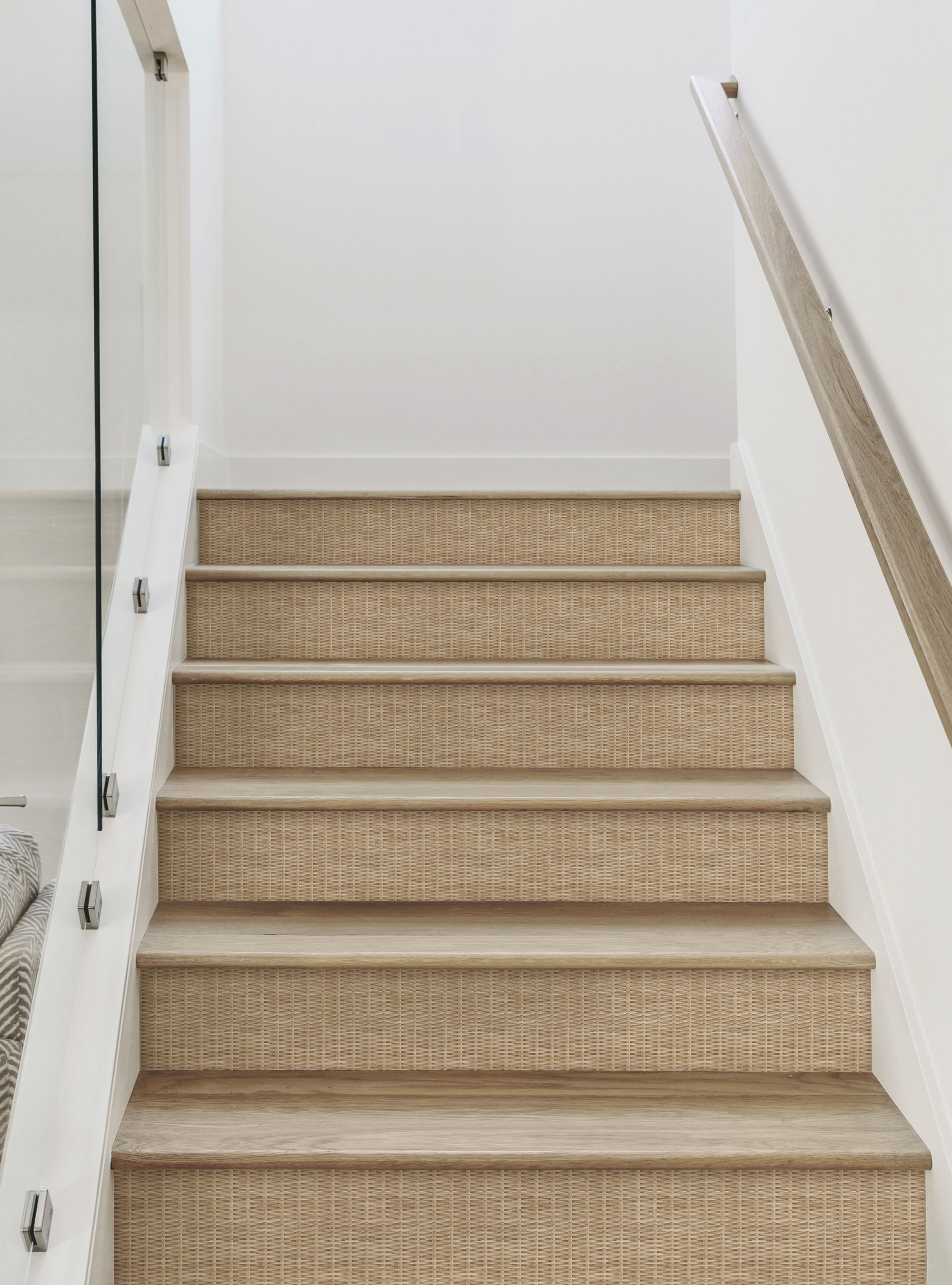 Wicker Risers Bayou Breeze Groningen Rattan Weave Peel and Stick Stair Riser Strips ...