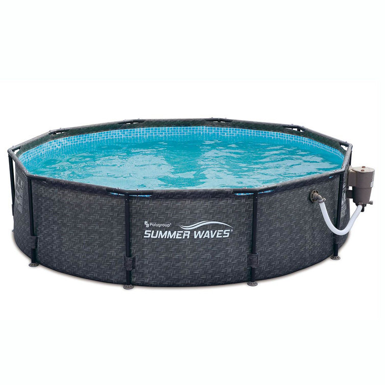 summer waves 2.5 ft above ground inflatable swimming pool with pump