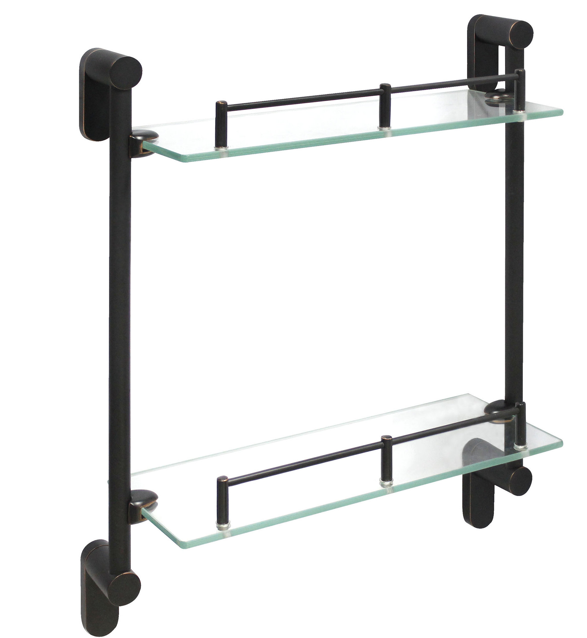 Latitude Run® Azahel Double Glass Wall Shelf & Reviews Wayfair