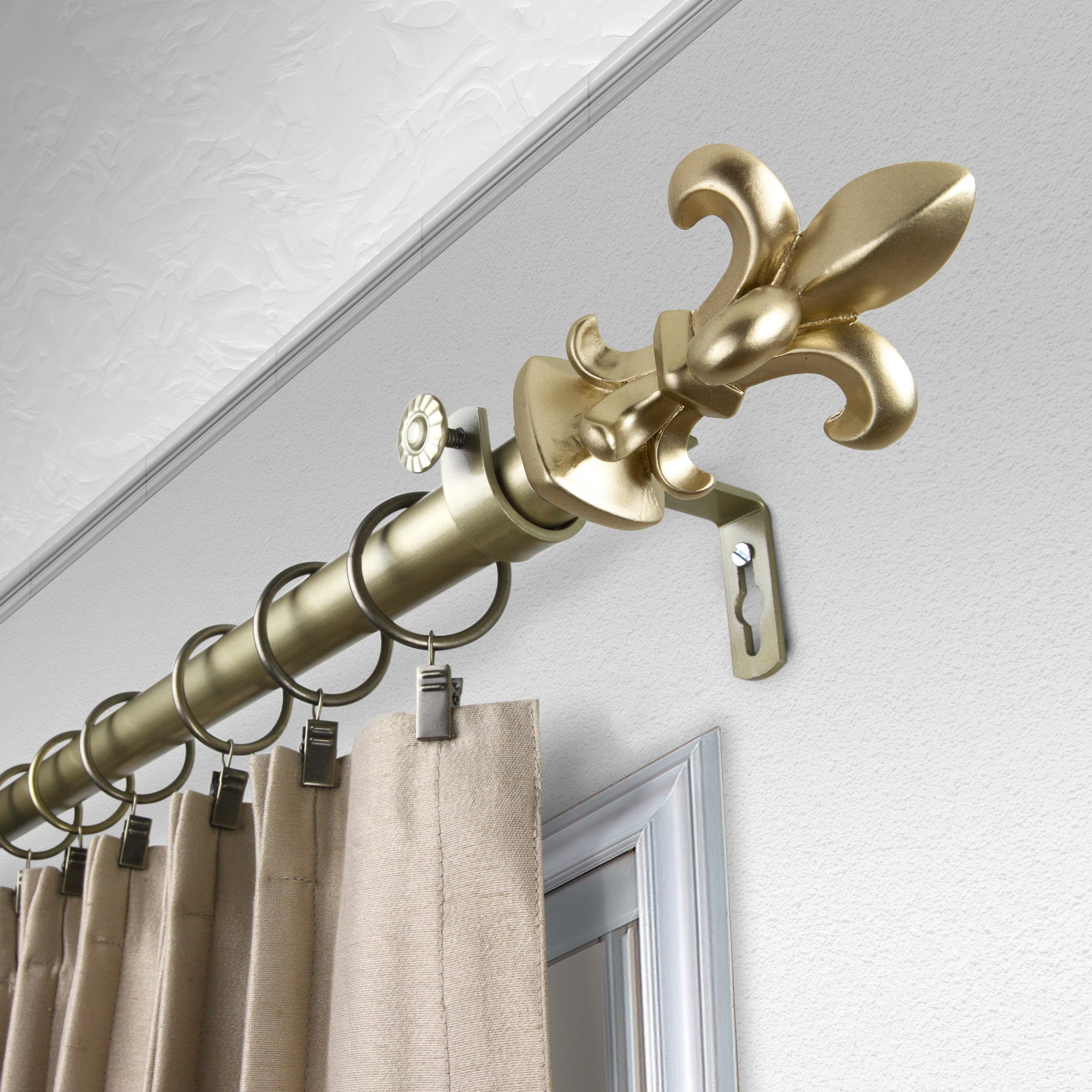 Fleur De Lis Living Belliveau Single Curtain Rod & Reviews Wayfair