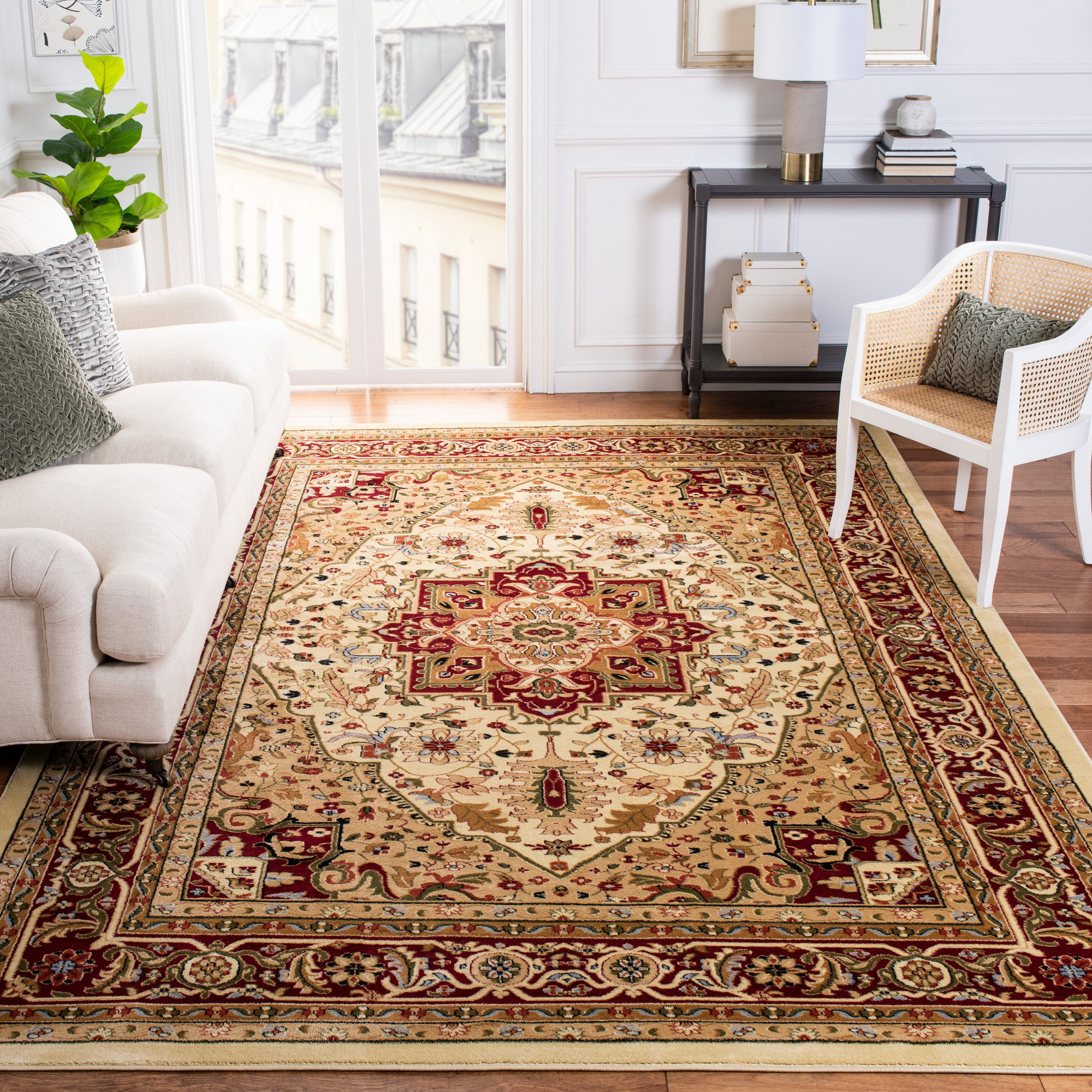 Charlton Home® Klose Oriental Ivory/Red Area Rug & Reviews Wayfair