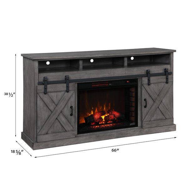 Downton TV Stand for TVs up to 70" with Fireplace Included