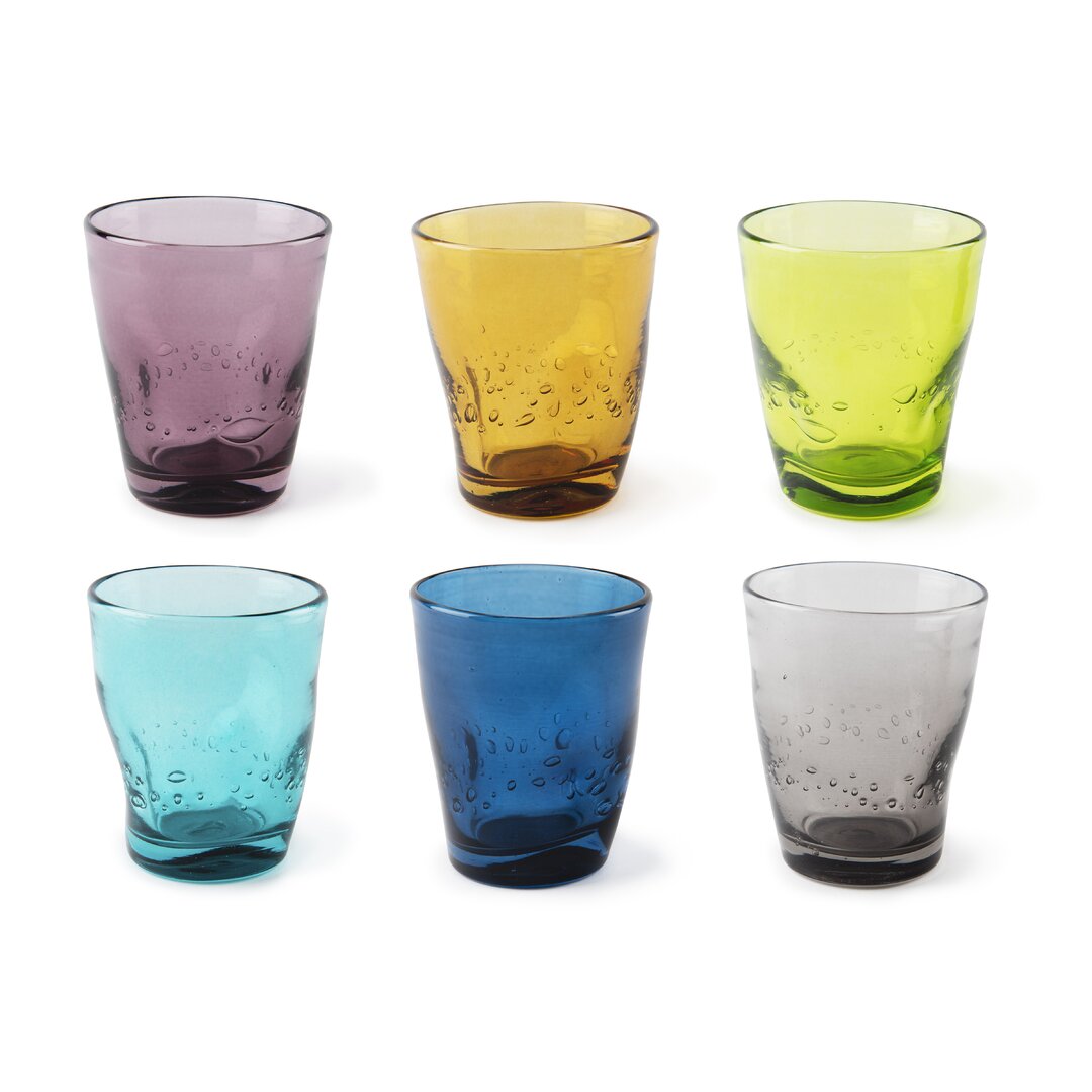 Color Wave 6 Piece 300ml Drinking Glass Set 