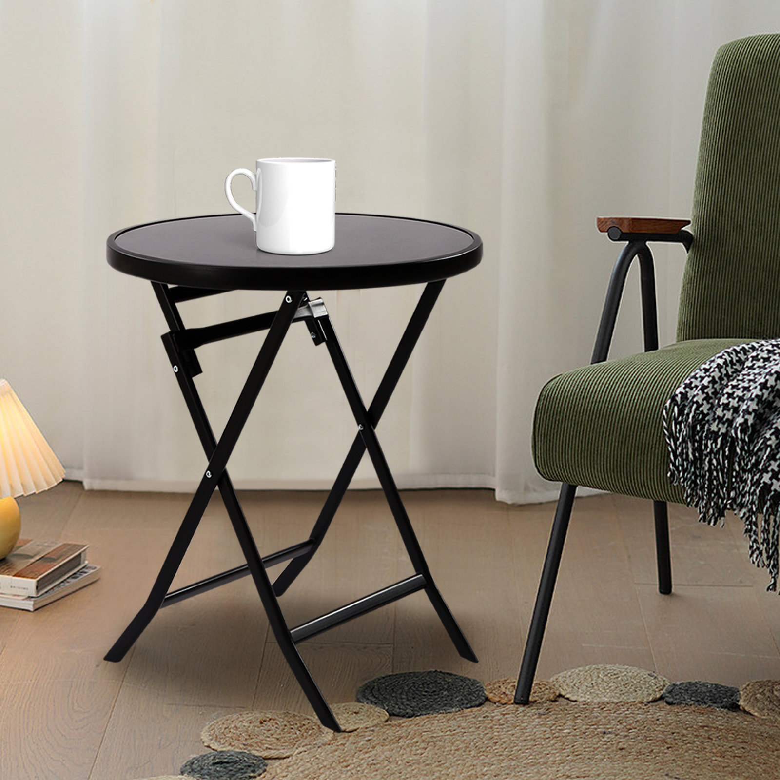 Breakwater Bay Carmelia Glass Fliptop Outdoor Bistro Table Wayfair