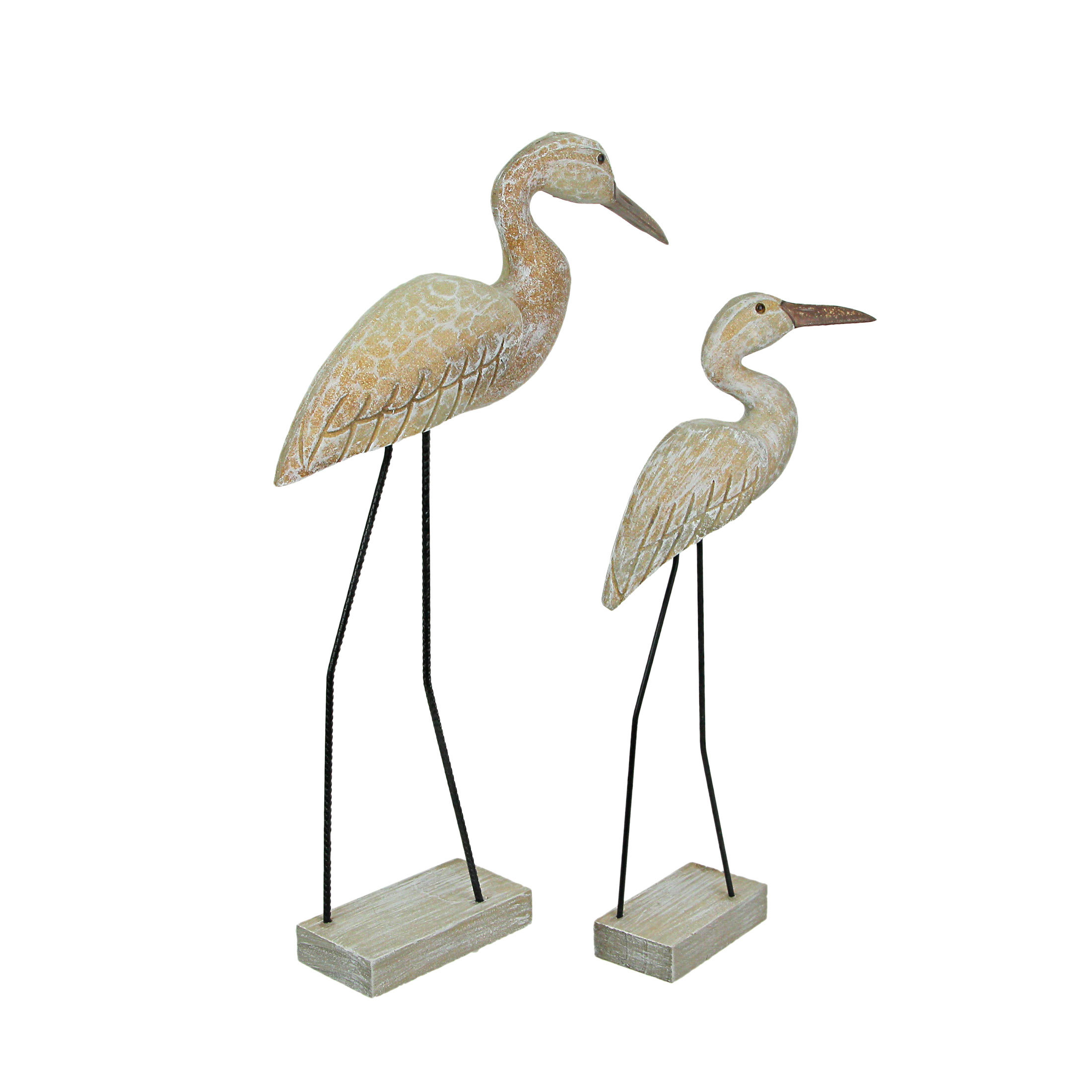 Dovecove Blaser 2 Piece Wood Bird Statue Set Wayfair