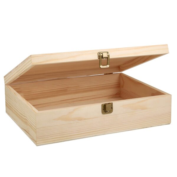Pinewood+Clad Plate Retro Wooden 6 Compartment Tea Storage Box Case Organizer ^ 
