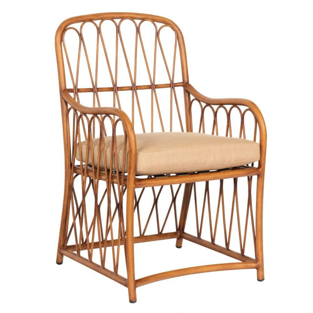Woodard Cane Patio Dining Armchair with Cushion Wayfair