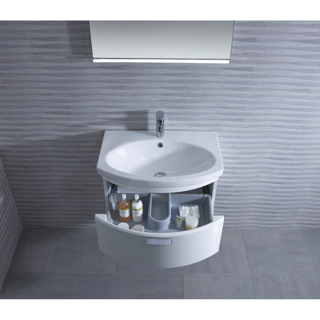 Tavistock U-förmiges Waschbecken Tempo aus Keramik, Einlass