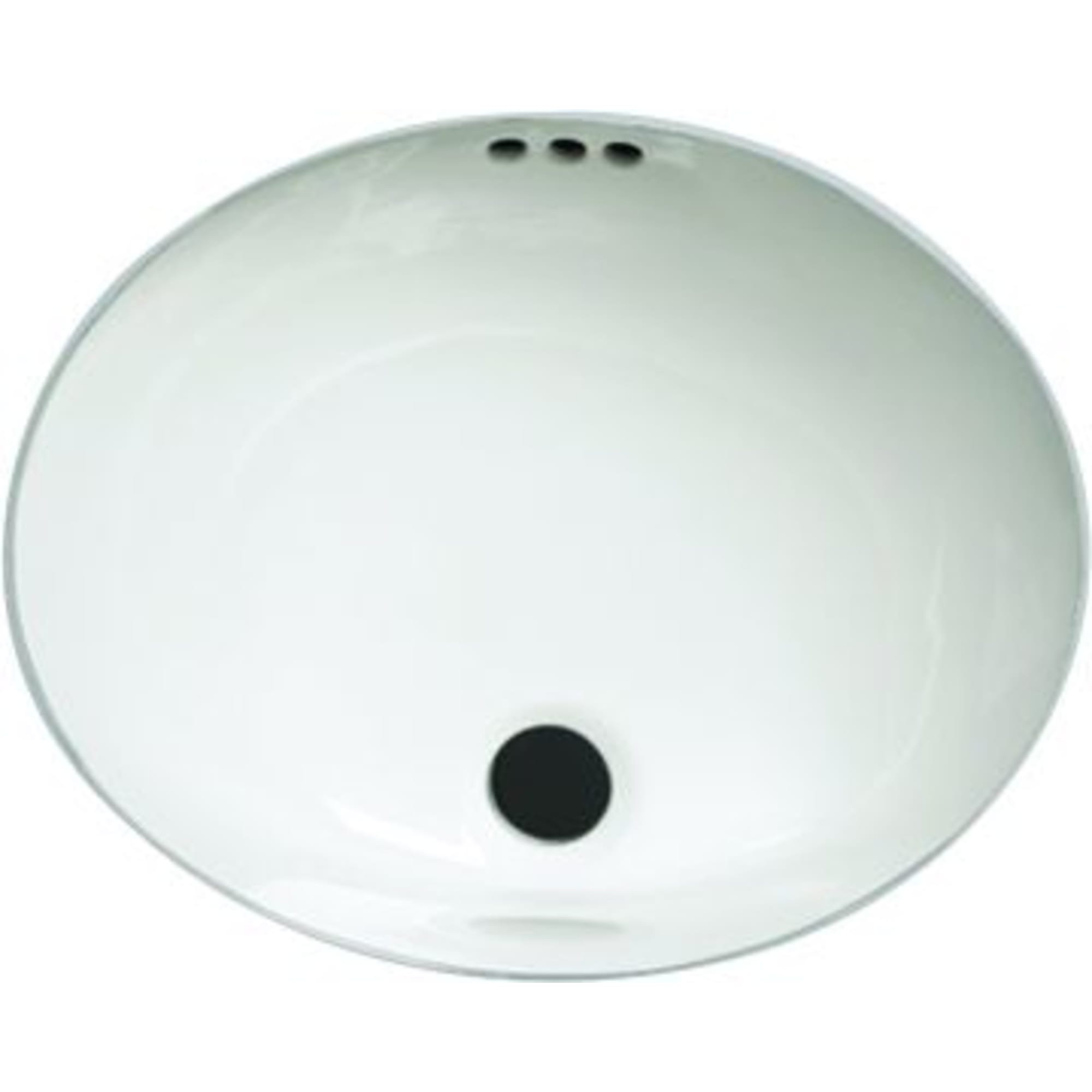 Proflo 13.75'' White Vitreous China Oval Undermount Bathroom Sink with