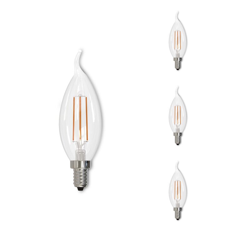 40W Crystal Clear GE Lighting Bent Tip CA10 Medium Base Bulb 