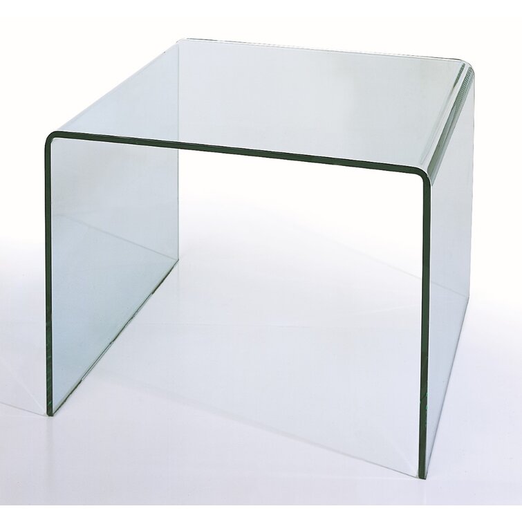 Knikken Overtreding kever Hokku Designs 18'' Tall Glass Sled End Table & Reviews | Wayfair