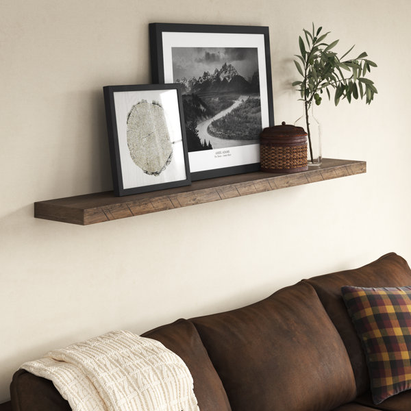 Wood Floating Wall Shelves Picture Ledge Display Rack Book Hanging Shelf S/M/L 