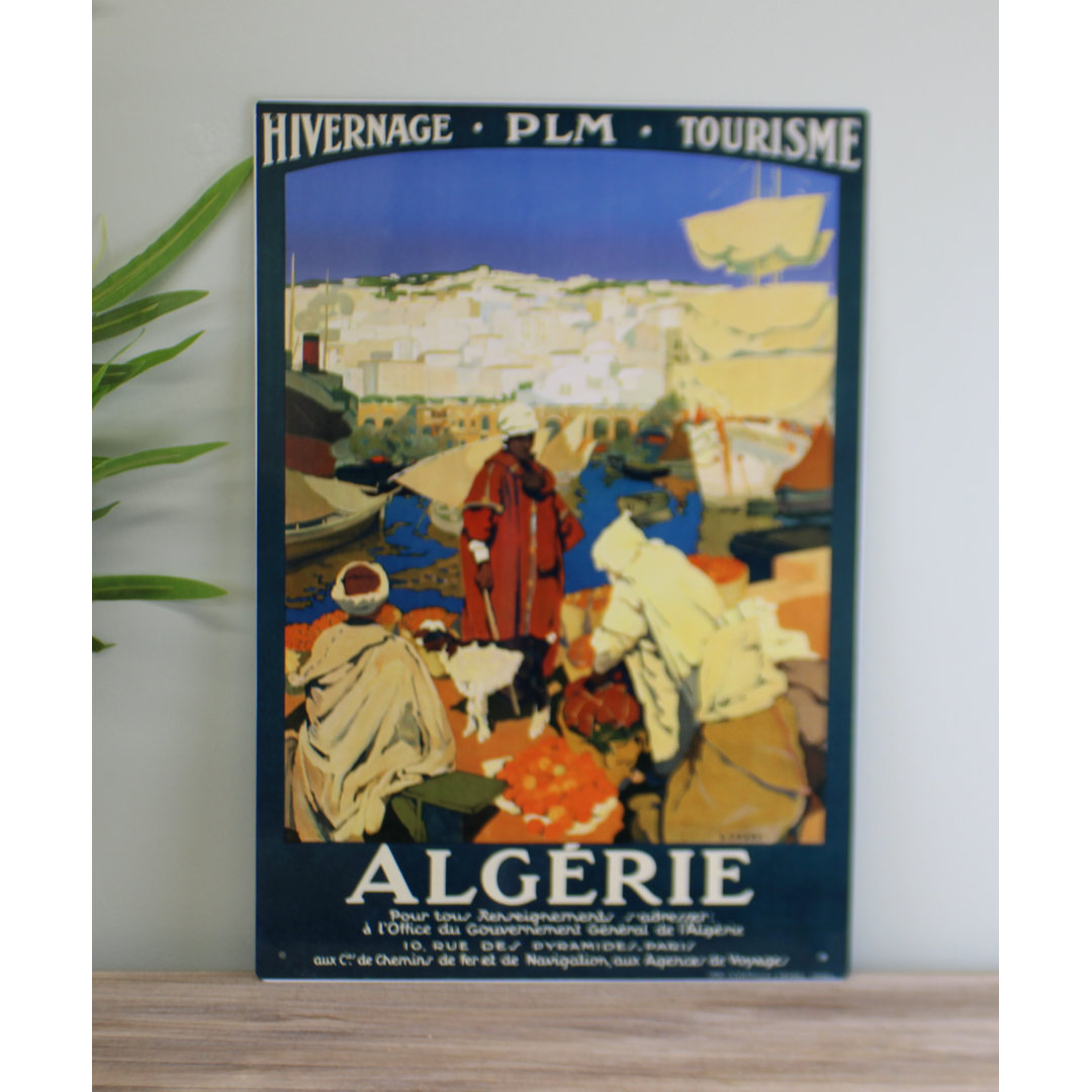 Happy Larry Schild Retro Advertising – Algerie Tourism