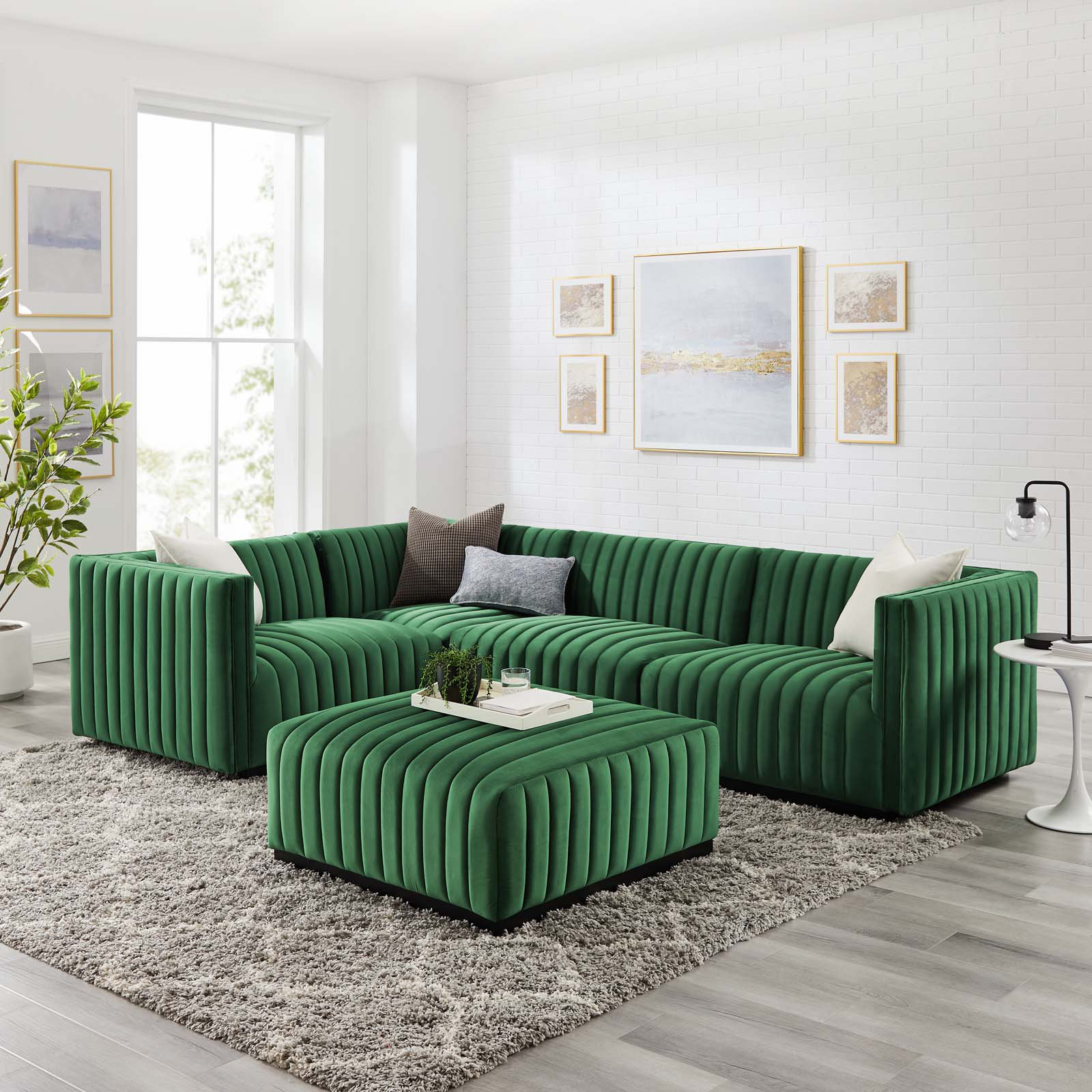 ESTETICA FURNITURE Conjure 5 Piece Upholstered Sectional Wayfair