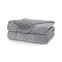 Charcoal gray  heavy minky personalized xxlg adult size  fleece blanket 72x 60 