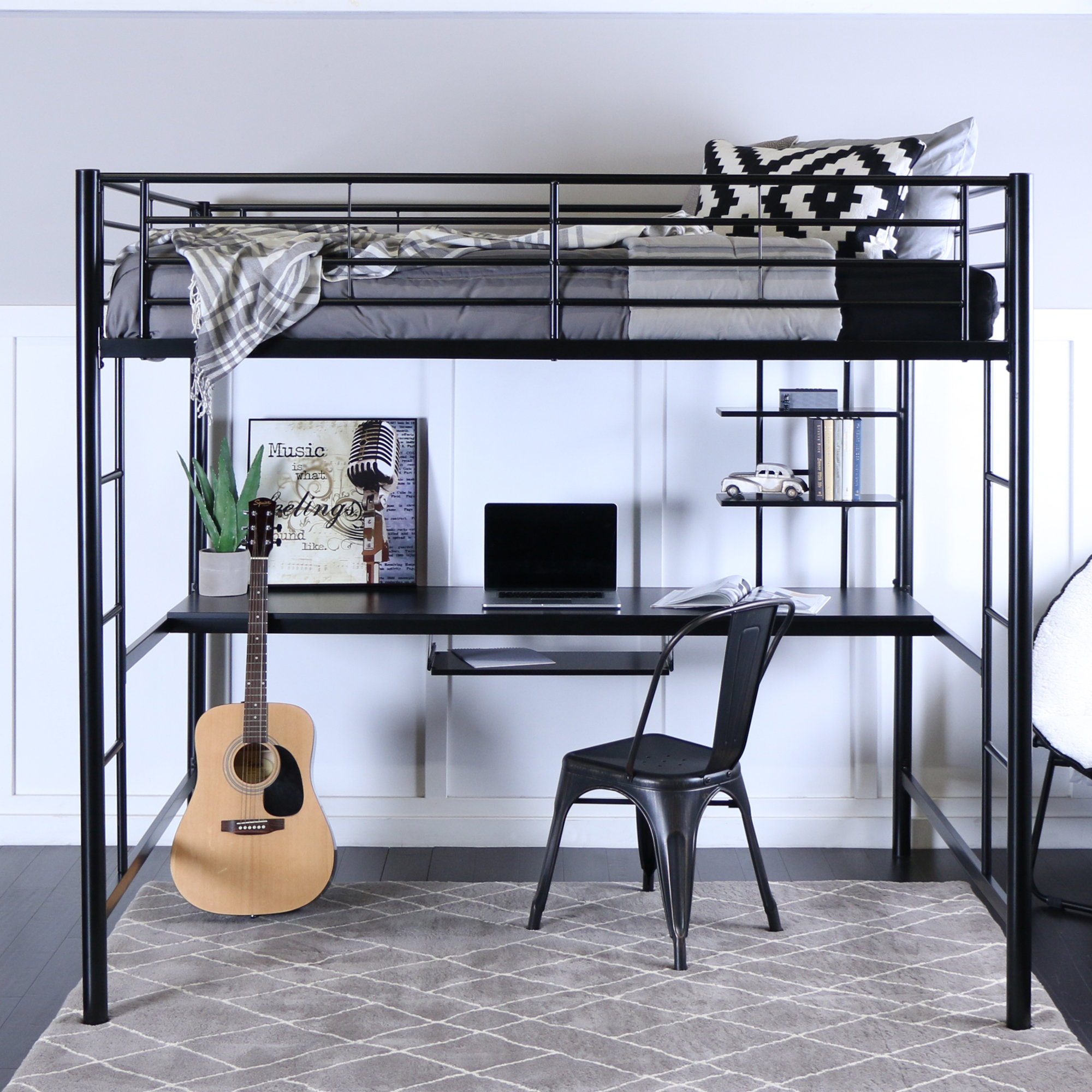 Isabelle & Max™ Elita Full Platforms Loft Bed with Bookcase by Isabelle