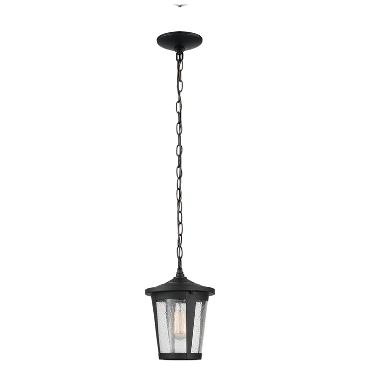 Traditional Hanging Lantern Matt Black IP44 Outdoor Pendant Porch FREE BULB 