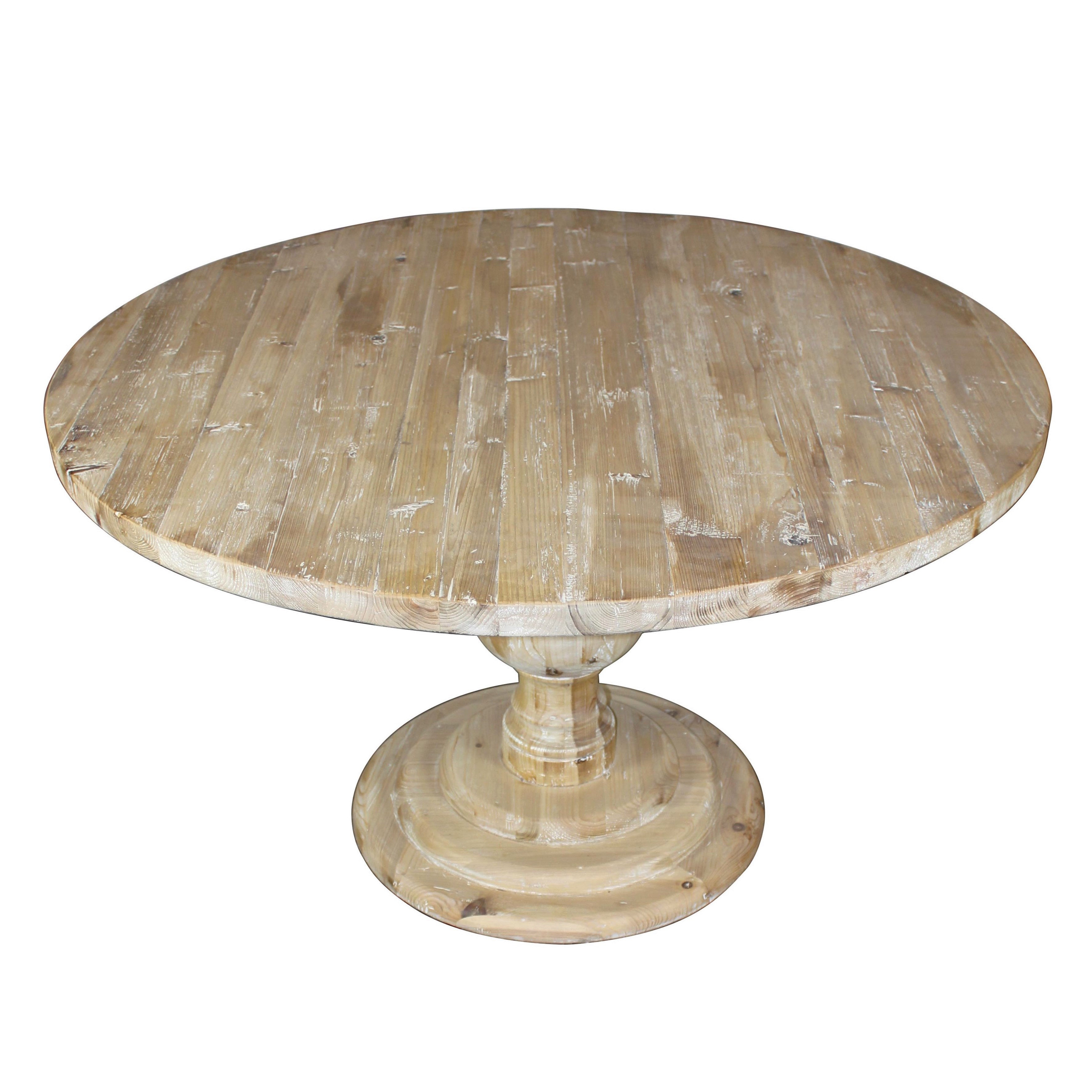 Loon Peak® Crystalyn 52'' Pine Solid Wood Pedestal Dining Table | Wayfair