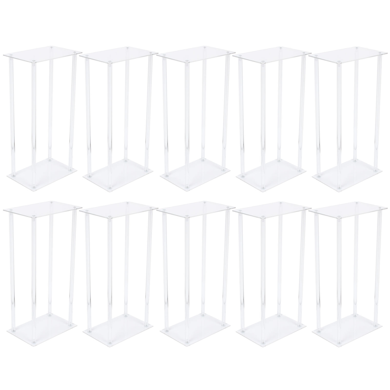 Ivy Bronx 10 Pack Acrylic Flower Stand Plant Display Rack Wedding Decor