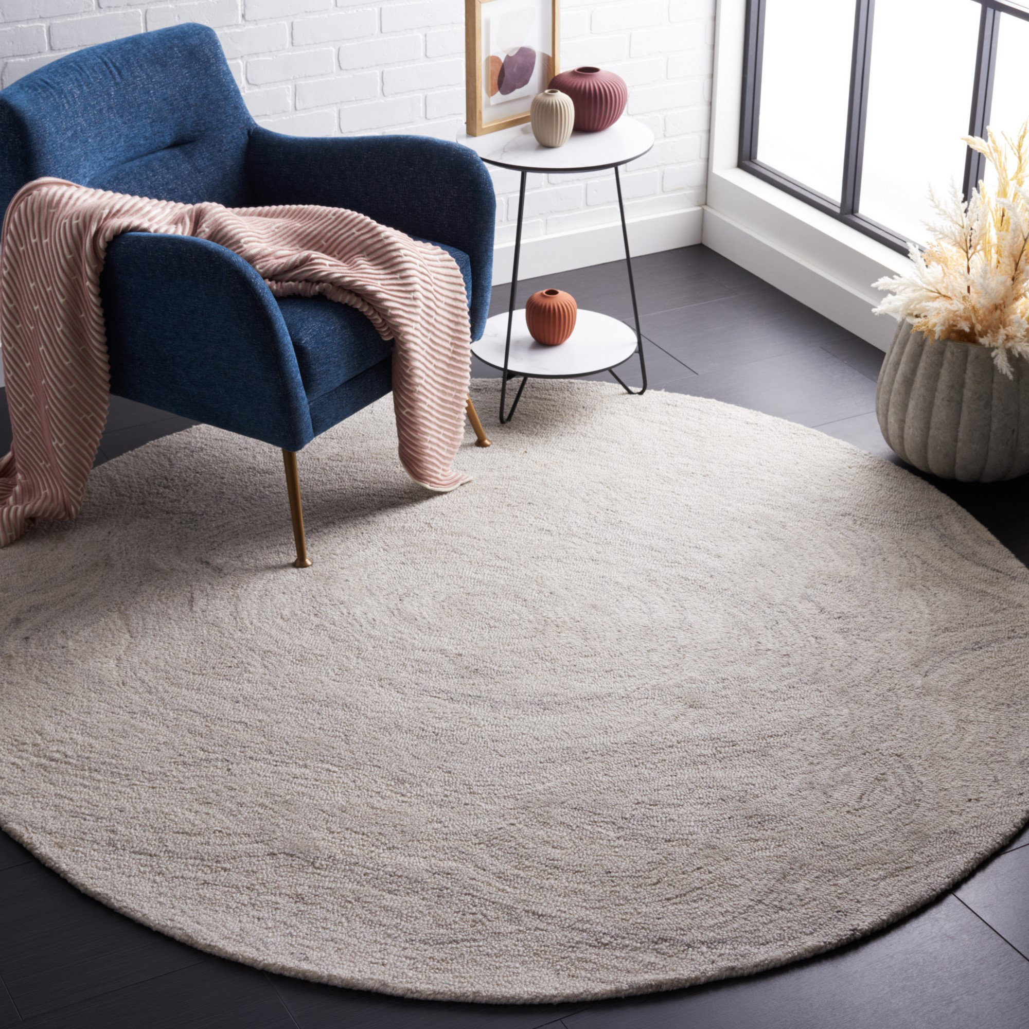 Orren Ellis Handmade Hand Tufted Light Gray/Beige Rug Wayfair