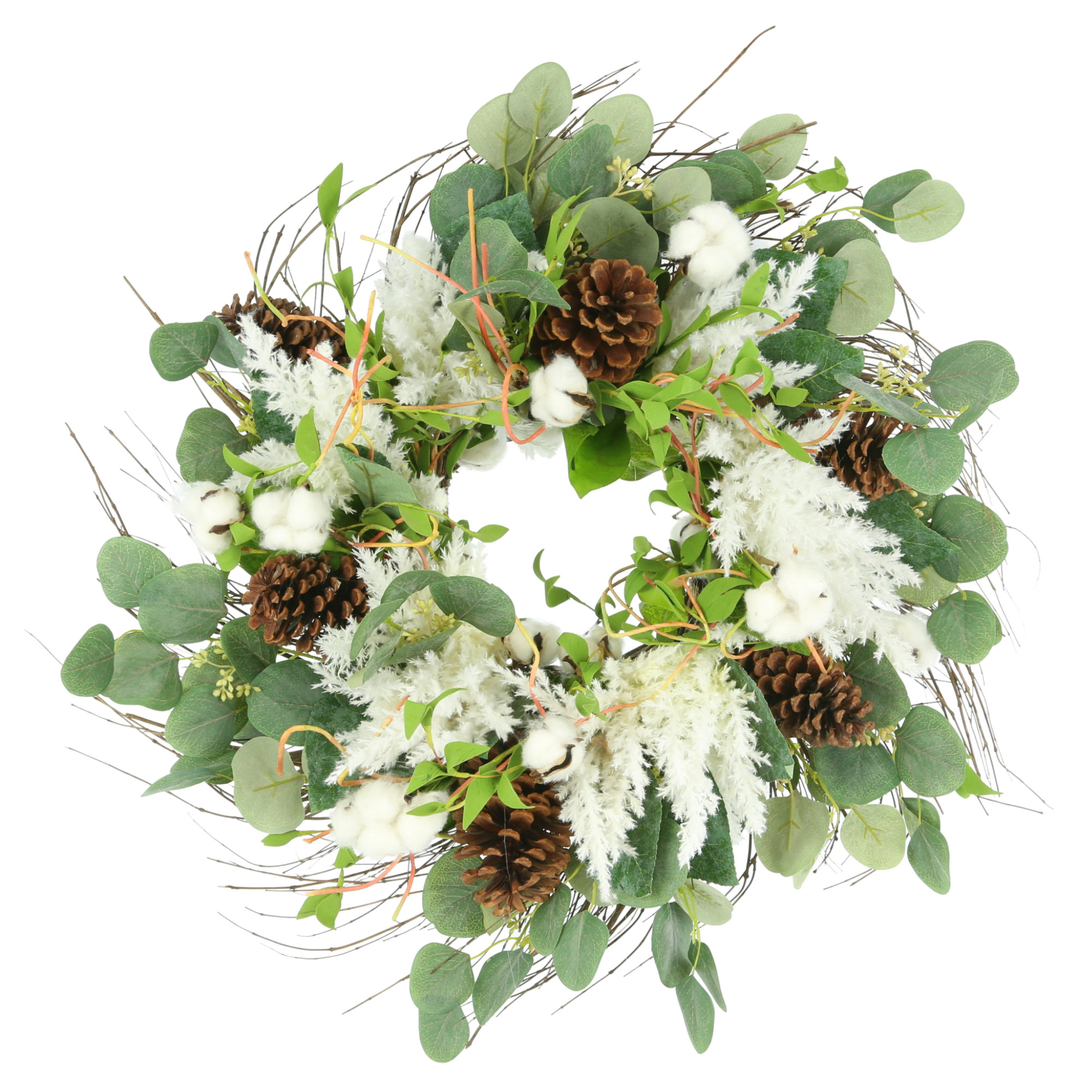 Primrue Eucalyptus and Pampas Grass Wreath Wayfair