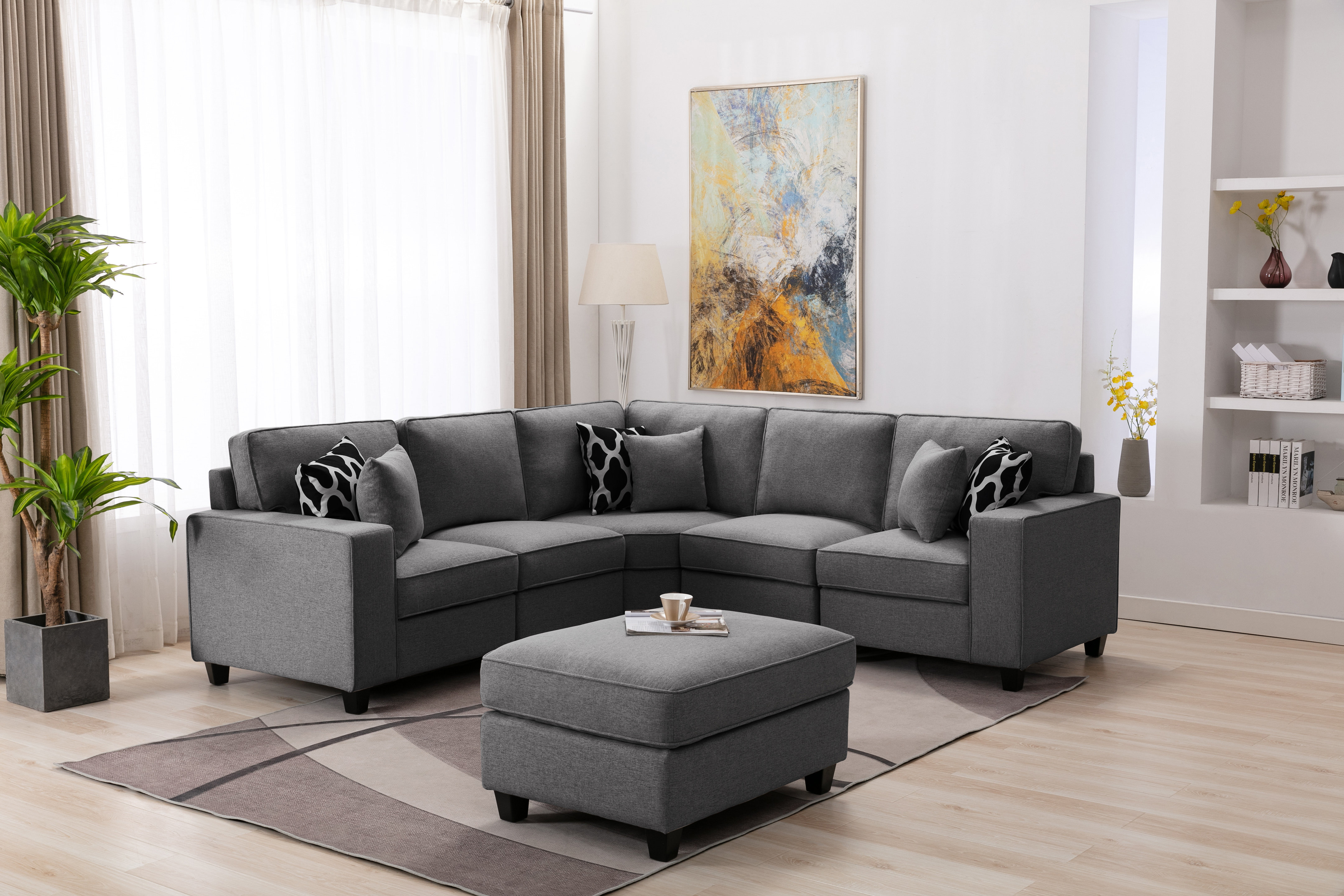 Ebern Designs McCordsville Symmetrical Modular Corner Sectional with