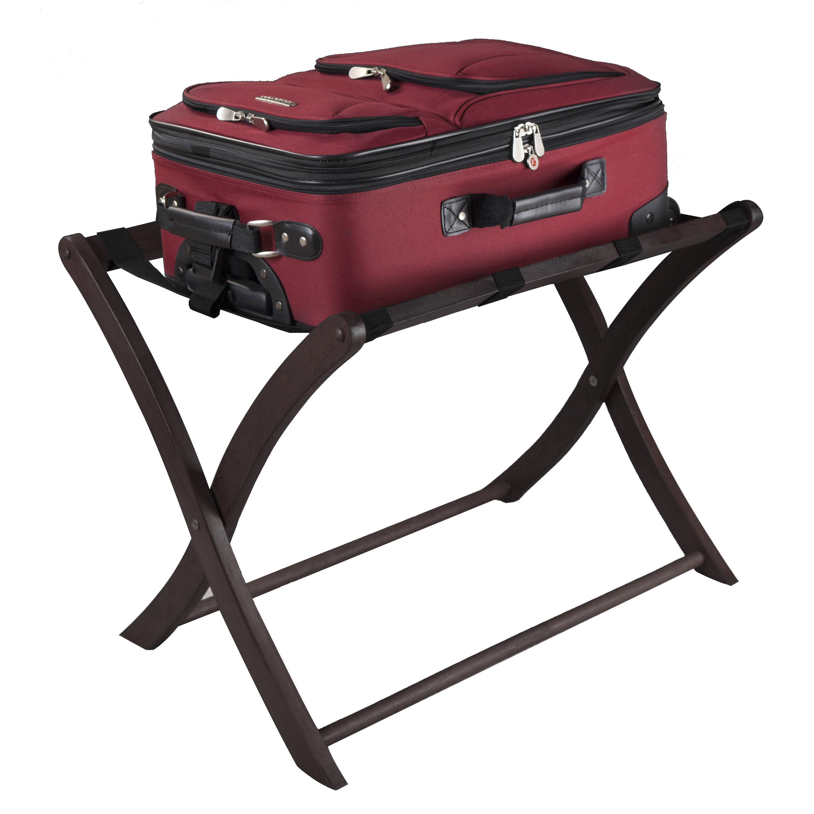 Red Barrel Studio® Baronvil Folding Wood Luggage Rack & Reviews Wayfair