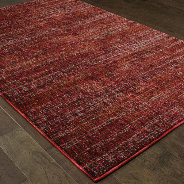 Winston Porter Bobby Red/ Rust Rug & Reviews | Wayfair