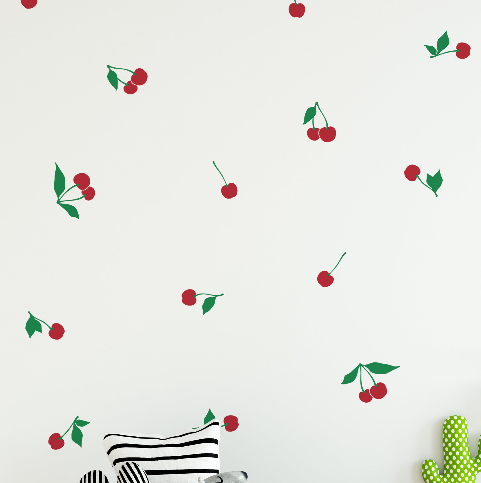 Ebern Designs Cherry Fruit Wall Decal Wayfair