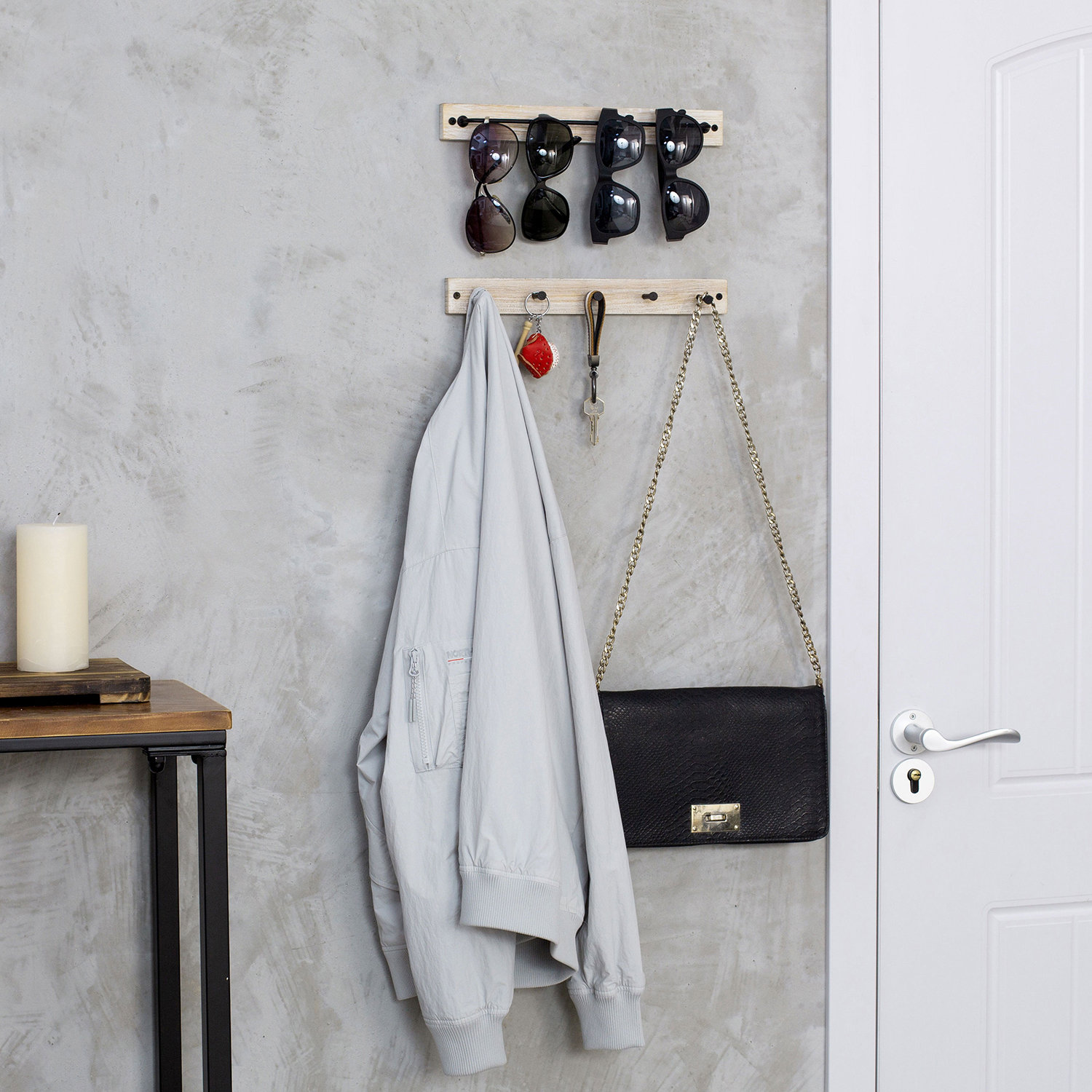 Gracie Oaks Lucely Wall Organizer Key Hooks Wayfair