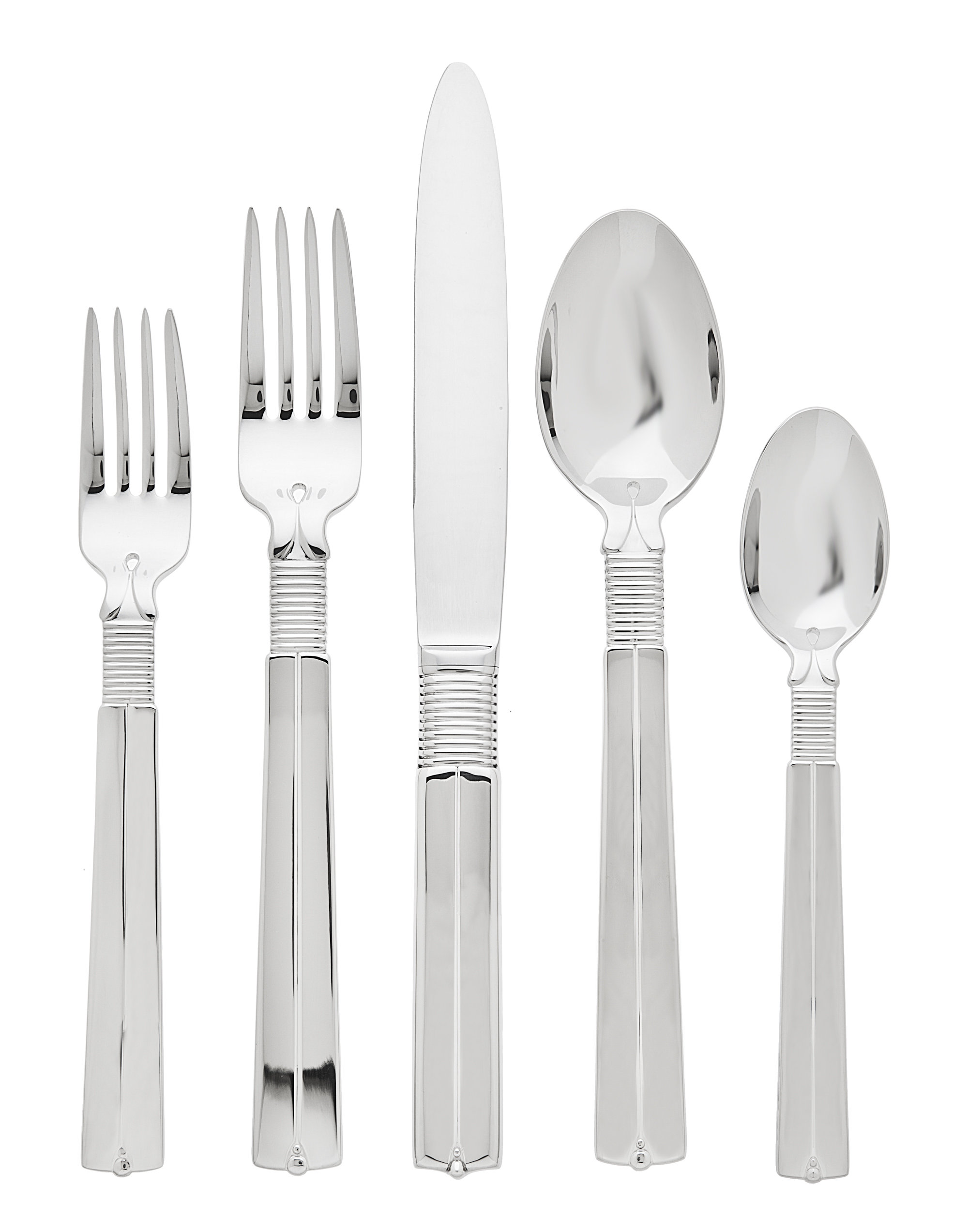 Ricci Argentieri Artisan Stainless Steel Flatware Set Service for 4