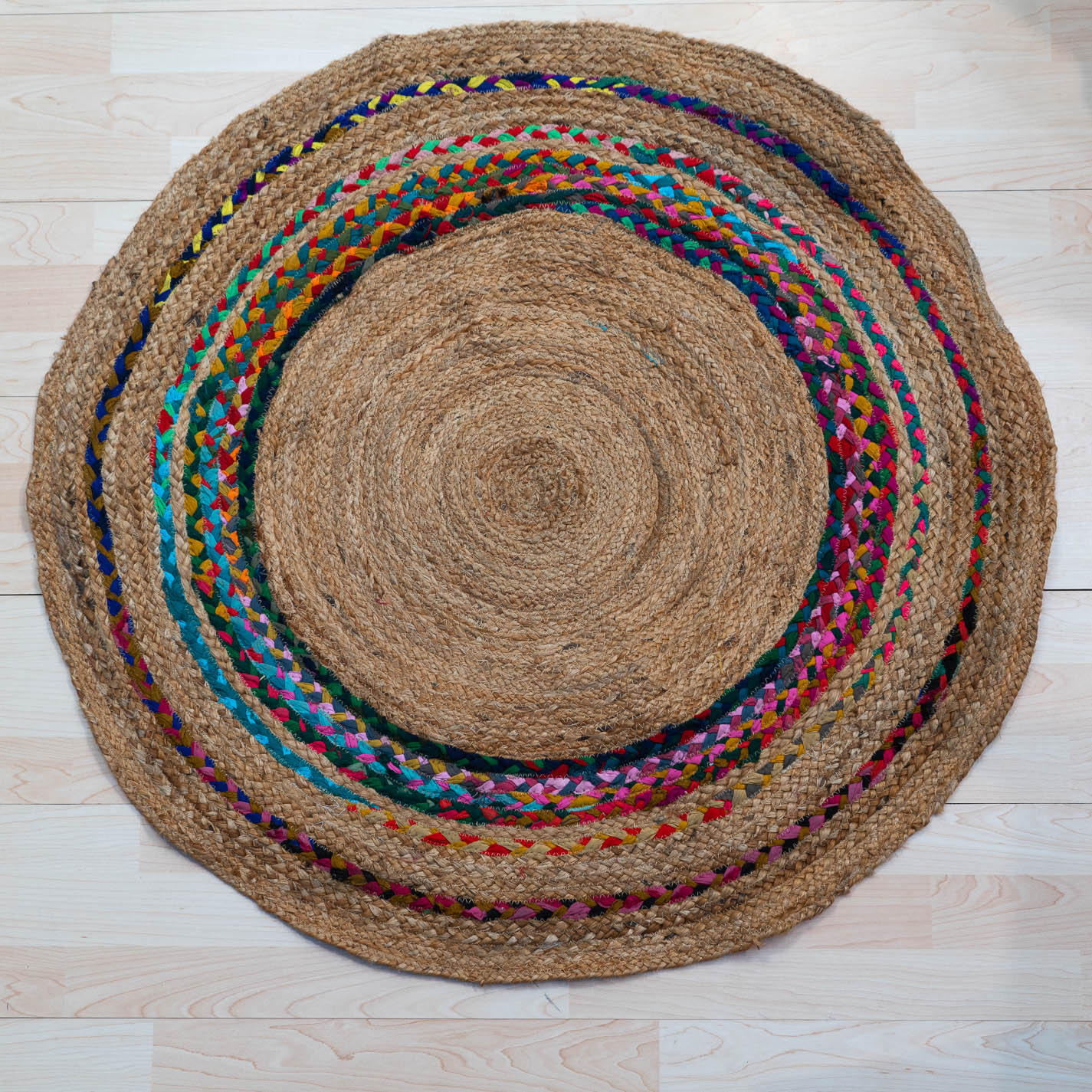 Bungalow Rose MultiColored 36" Round Jute Rug Wayfair