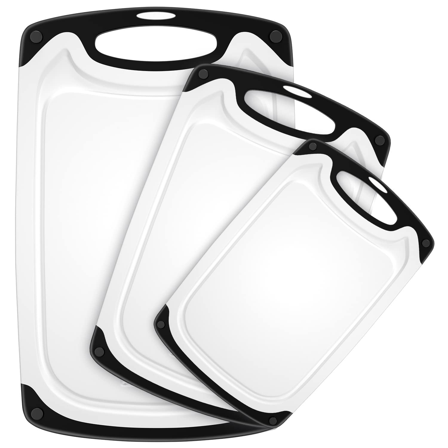 Crestone Plastic Cutting Board, 3 Pieces Dishwasher Safe Cutting Boards