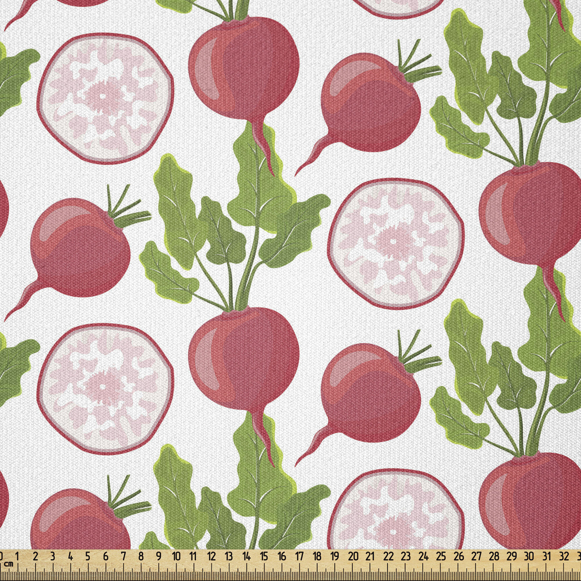 East Urban Home Vegetable Fabric By The Yard, Fresh Product Farmers Market  Theme Cartoon Radish Pattern | Wayfair