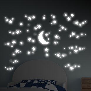 Realistic Starry Sky Room Decor Wall Stickers Adhesive Removes Wall Stickers Murals Decals Ridkodg Adorable Cute Glow in The Dark Luminous Stars 3D Wall Sticker 