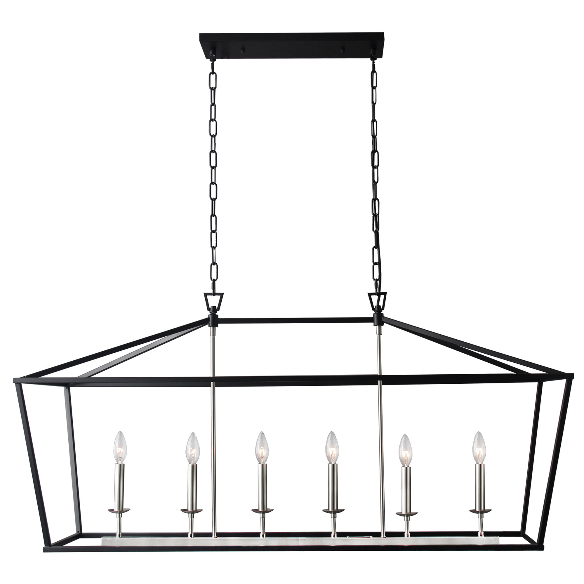 Gracie Oaks Marrie 6 Light Kitchen Island Square / Rectangle