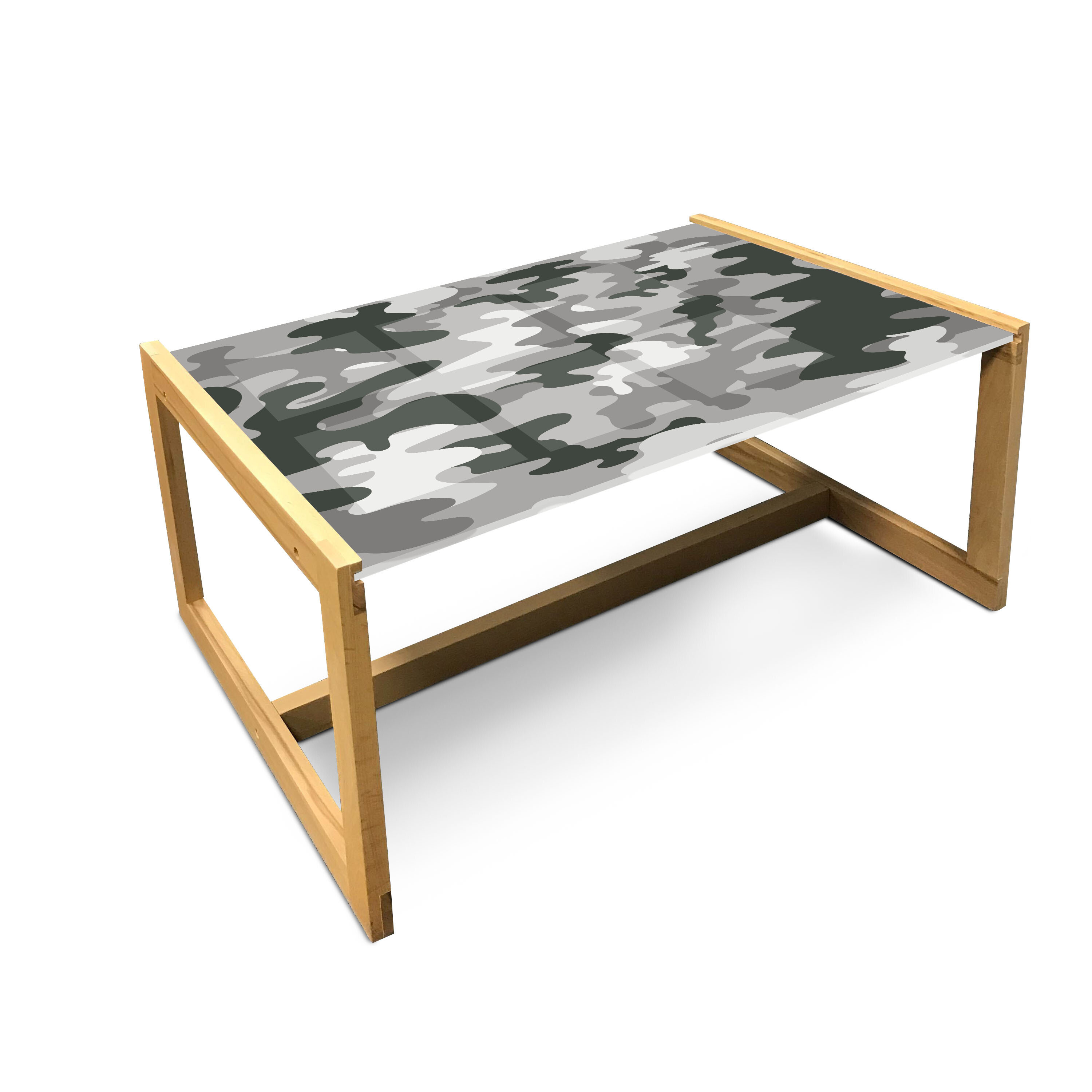 East Urban Home Black And Grey Coffee Table, Stain Like Camouflage
