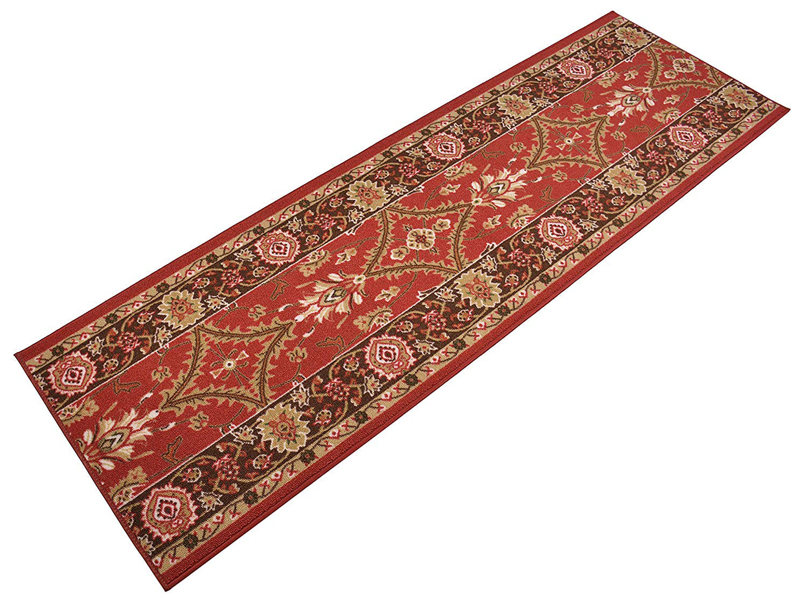 Astoria Grand Custom Size Runner Rug Oriental Mahal Red Low Pile Slip