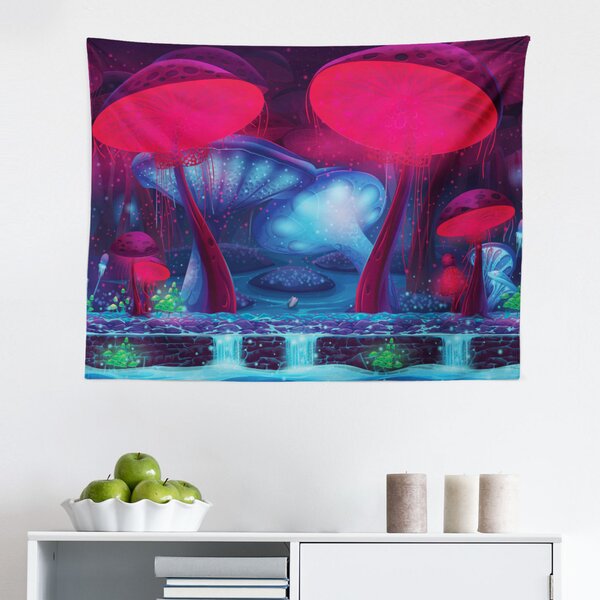 East Urban Home Ambesonne Mushroom Tapestry, Magic Mushrooms With Vibrant  Neon Design Graphic Image Enchanted Forest Theme Print, Fabric Wall Hanging  Decor For Bedroom Living Room Dorm, 28