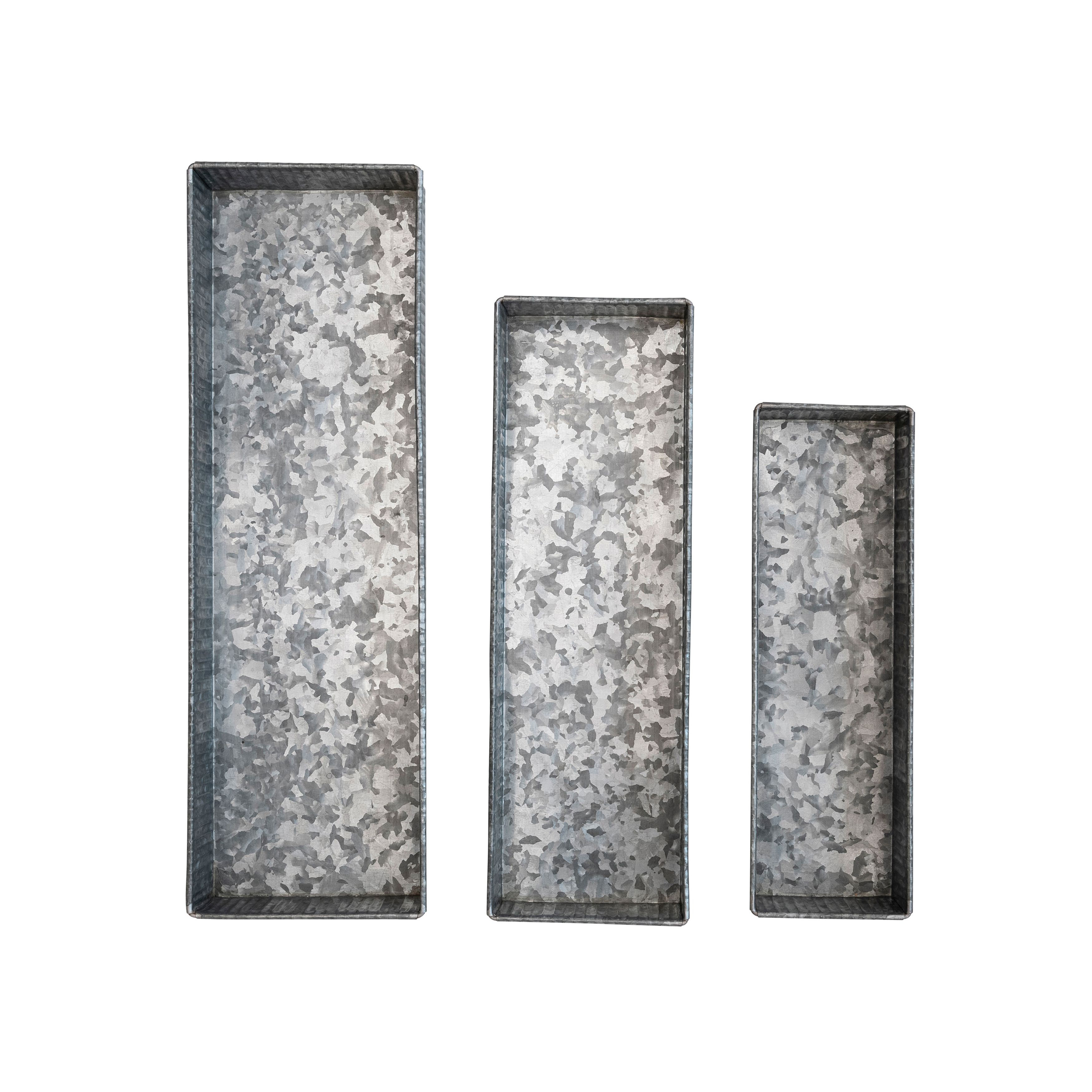 Gracie Oaks Ariaa Metal Tray Set of 3 Wayfair