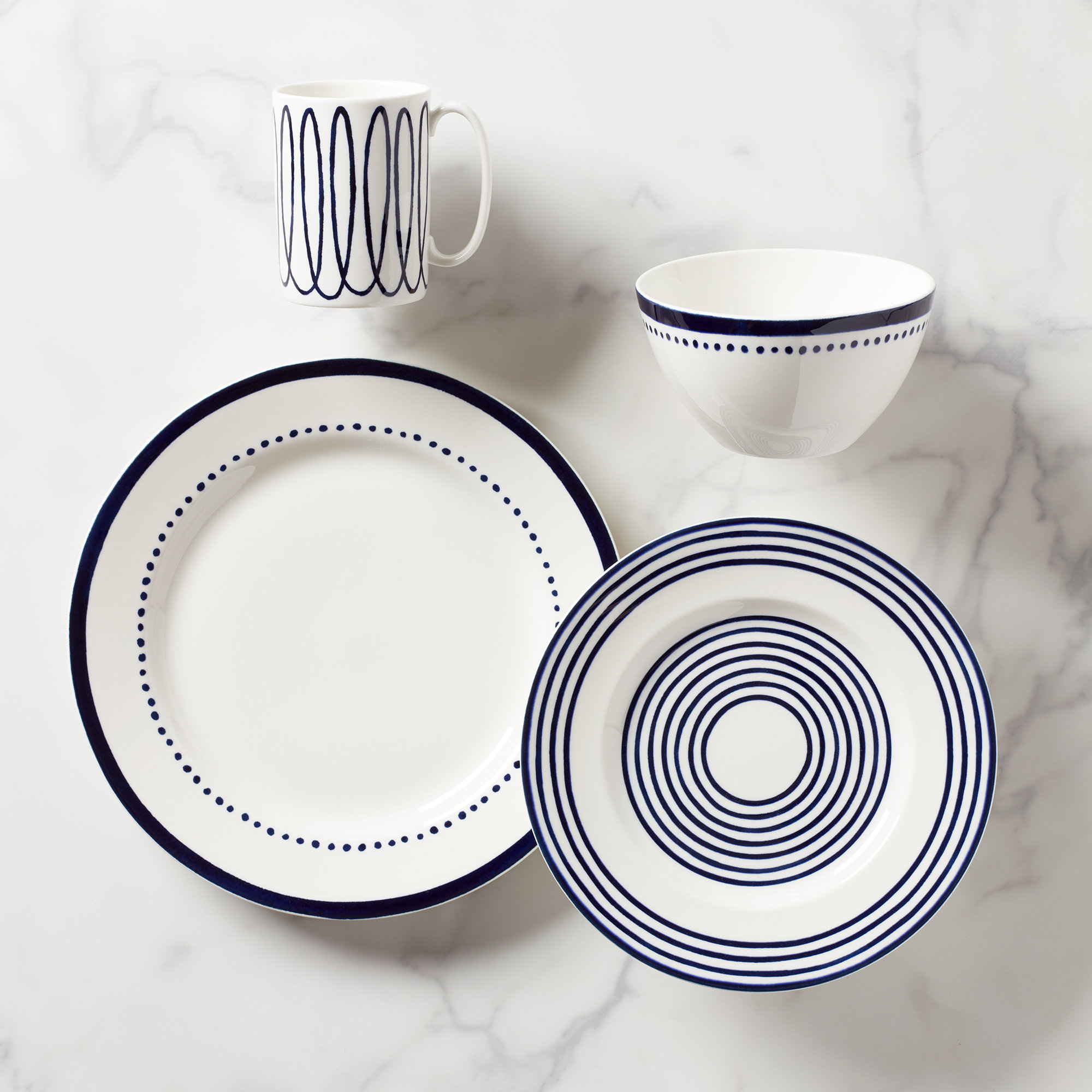 kate spade new york Brook Lane 16 Piece Dinnerware Set, Service for 4