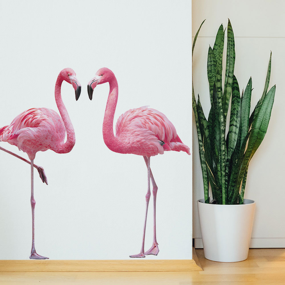 Bayou Breeze Flamingos Peel and Stick Wall Decal Wayfair