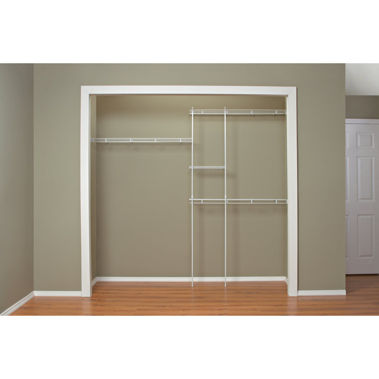 96" x 12" White Ventilated Wire Closet Cabinet Shelf Rack Fixed Mount Shelving 