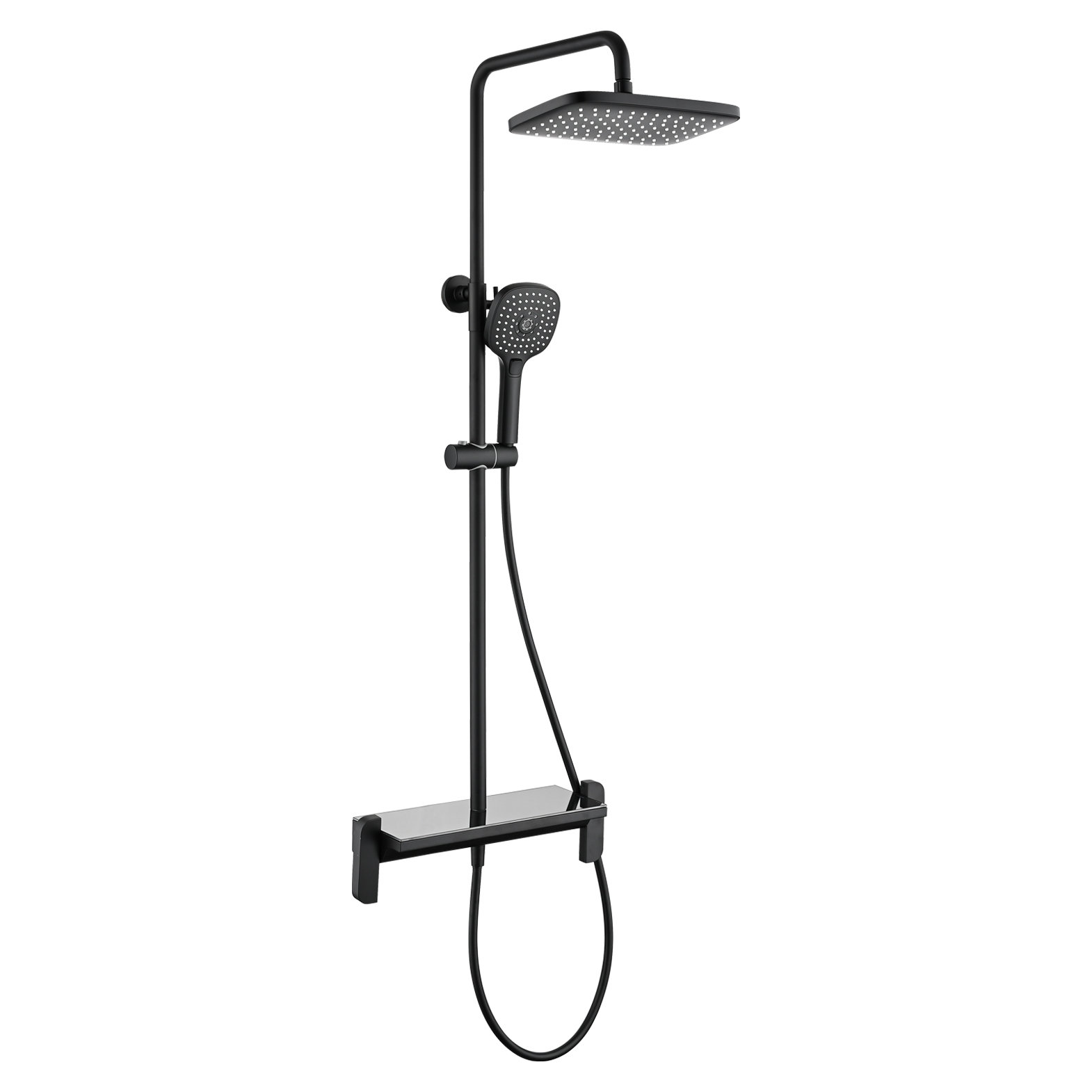 MAXWELL Wall Mounted Slide Bar Shower Faucet Set For Bathroom With 3setting Handheld Shower Set